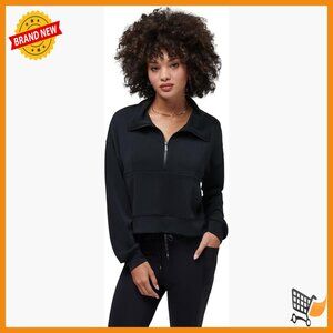 Soft 1/2 Zip Pullover Sweater, Long Sleeve, Fitted, Machine Washable